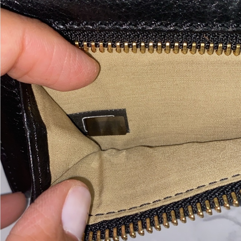 Chloe Black Leather Wallet with Gold Accents - Picture 4 of 8